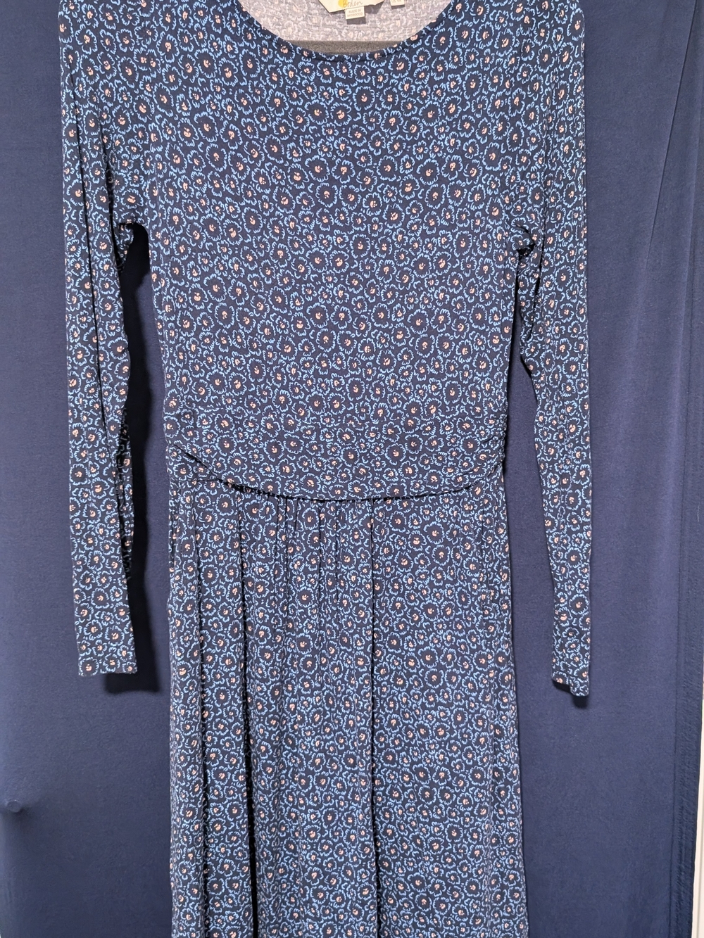 Boden Blue Floral Midi Dress